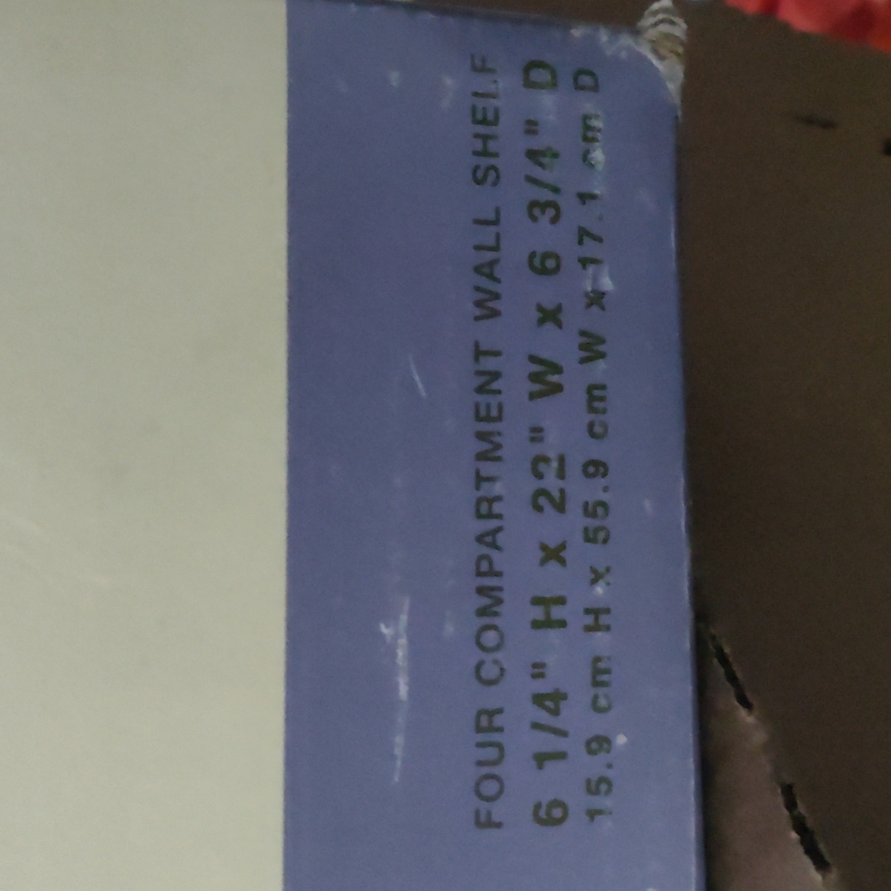 4 Compartment wall hanging shelf